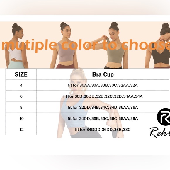 Rekita Workout Cross Bra Size 4 - Picture 7 of 8